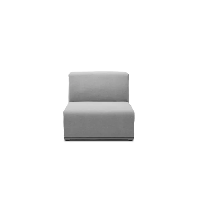 Milan 4 Seater Sofa - Slate (Fabric) - 23 - Modern minimalist sofa, sleek fabric upholstery, neutral gray tones