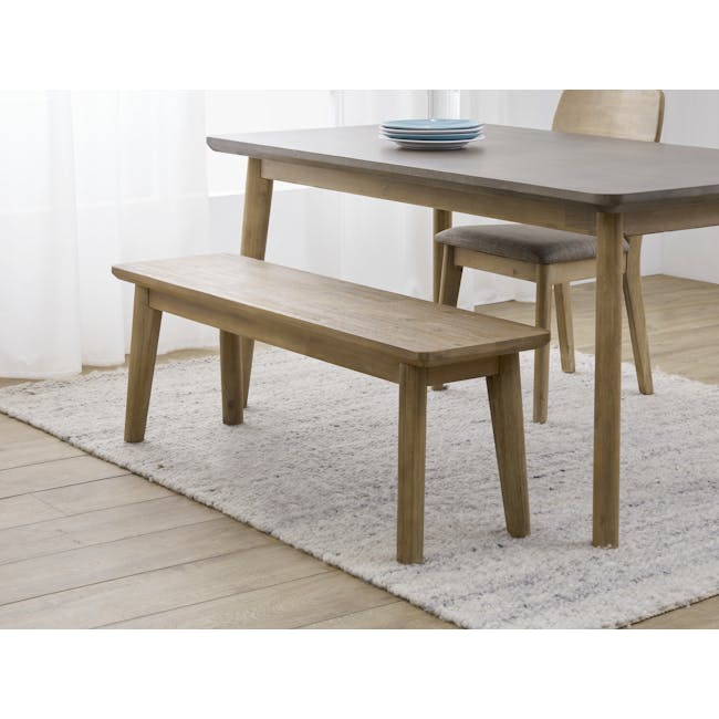 Hendrix Dining Table 1.8m with Hendrix Bench 1.5m and 2 Hendrix Dining Chairs - 9