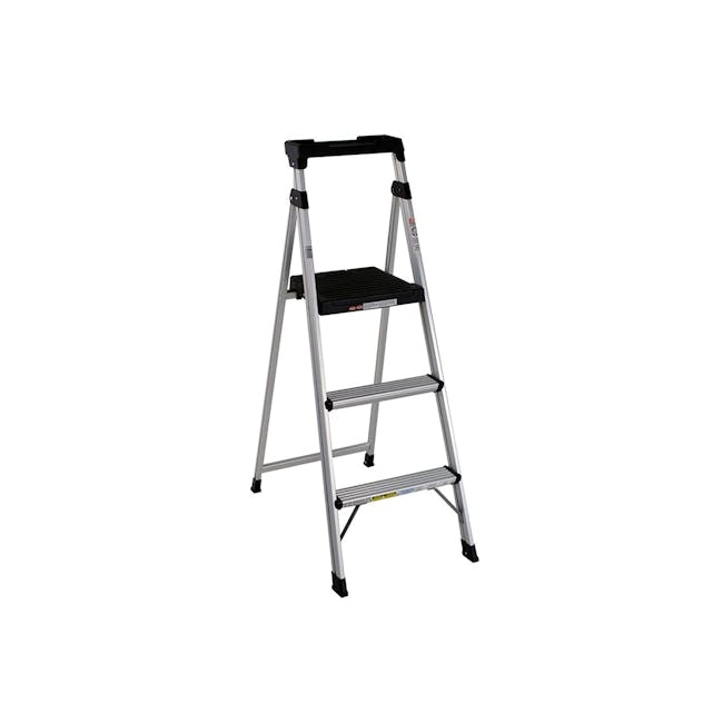 Cosco 3 Steps Lite Solutions Ladder - 1 - Step ladder, metal ladder, step platform, black platform, step rail, ladder with