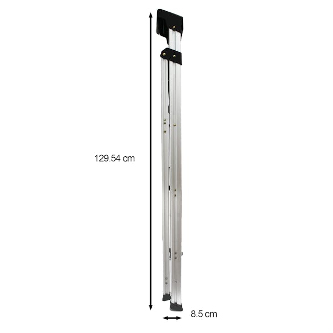 Cosco 3 Steps Lite Solutions Ladder - 13 - Step stool, metal frame, vertical design, adjustable height, 54 cm height, 5 cm