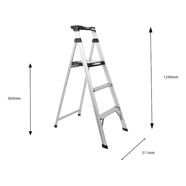 Cosco 3 Steps Lite Solutions Ladder - 12 - Step ladder, extended ladder, multi-level ladder, wall-mounted ladder, portable