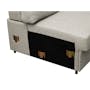 Mia L-Shaped Storage Sofa Bed - Ecru - 10