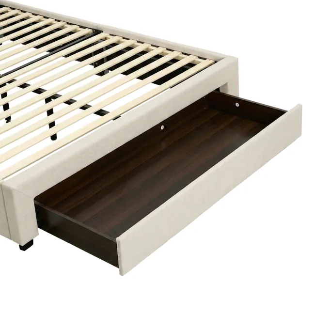 Delcie Drawer Queen Bed - Cream - 13