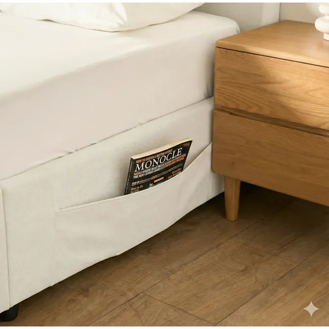 Delcie Drawer Queen Bed - Cream - 5