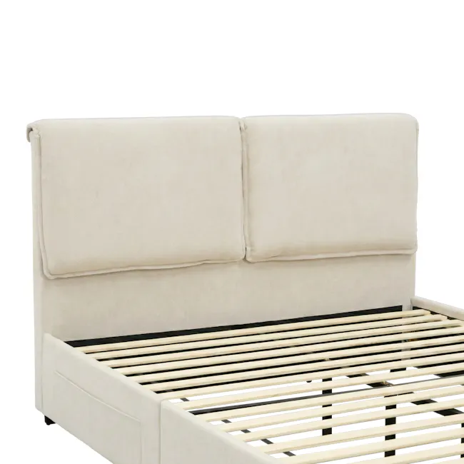 Delcie Drawer Queen Bed - Cream - 10