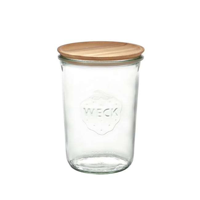 Weck Jar Mold with Acacia Wood Lid and Rubber Seal (7 Sizes) - 9