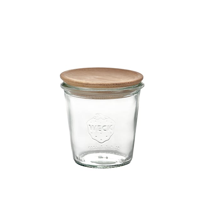 Weck Jar Mold with Acacia Wood Lid and Rubber Seal (7 Sizes) - 7