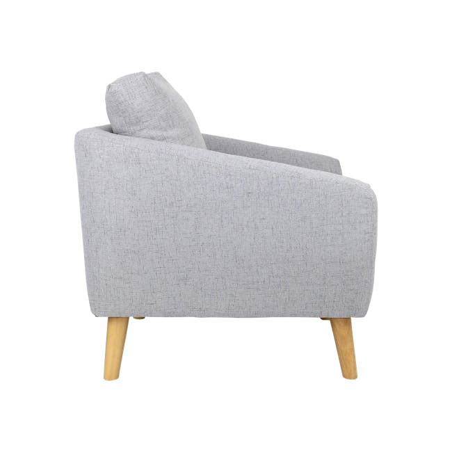 Hana 2 Seater Sofa with Hana Armchair - Light Grey - 4