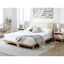 Ryoko Queen Platform Bed with Cushioned Headboard with 2 Ryoko Bedside Tables - 1