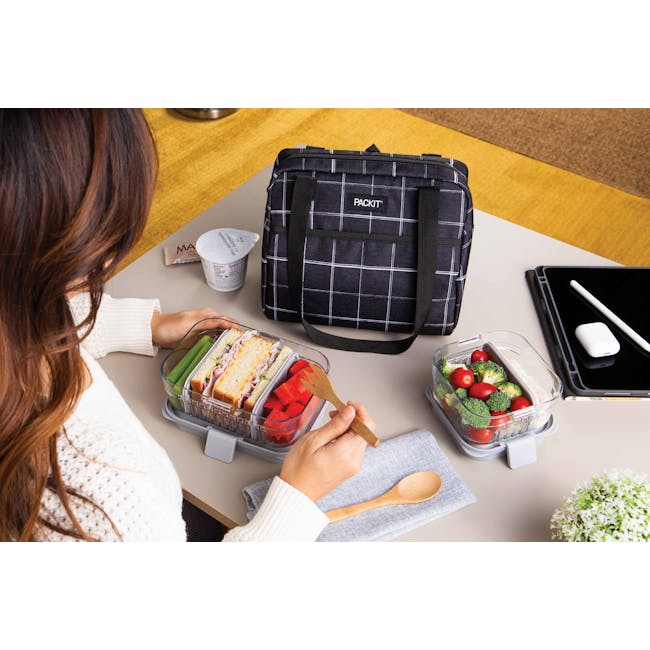PackIt Freezable Hampton Lunch Bag - Grid - 1