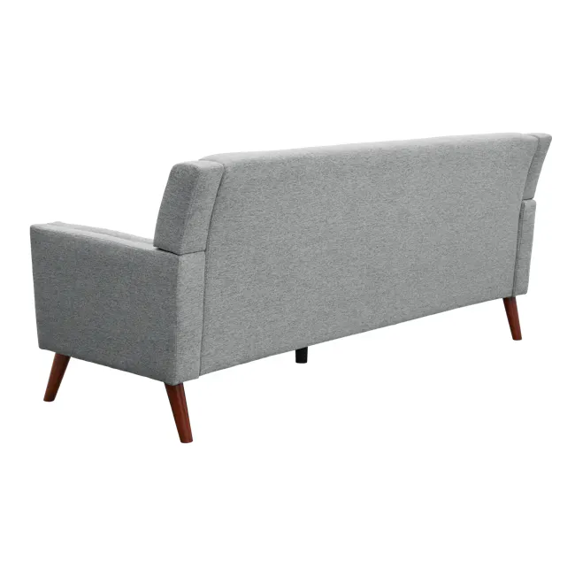 Stanley 3 Seater Sofa - Siberian Grey - 7 - Grey upholstered sofa, modern design, wooden legs, minimalist style, comfortable
