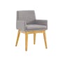 Ellie Concrete Dining Table 1.8m with 4 Fabian Armchairs in Natural, Dolphin Grey - 8