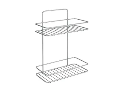 Metaltex Reflex 2 Tier Rectangle Shelf - Silver