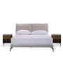 Bert Queen Bed in Ivory with 2 Addison Bedside Tables - 0