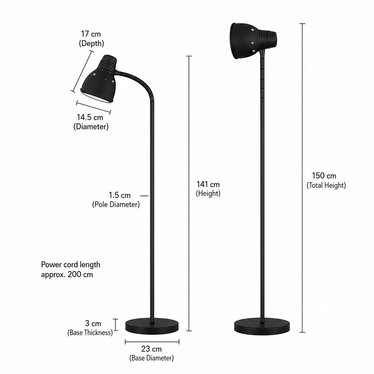 Spence Floor Lamp - White - 12