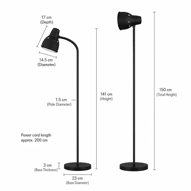 Spence Floor Lamp - White - 12