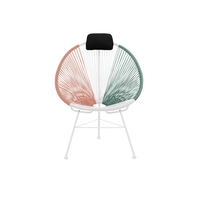Acapulco Lounge Chair - Pink, White, Green Mix - 0