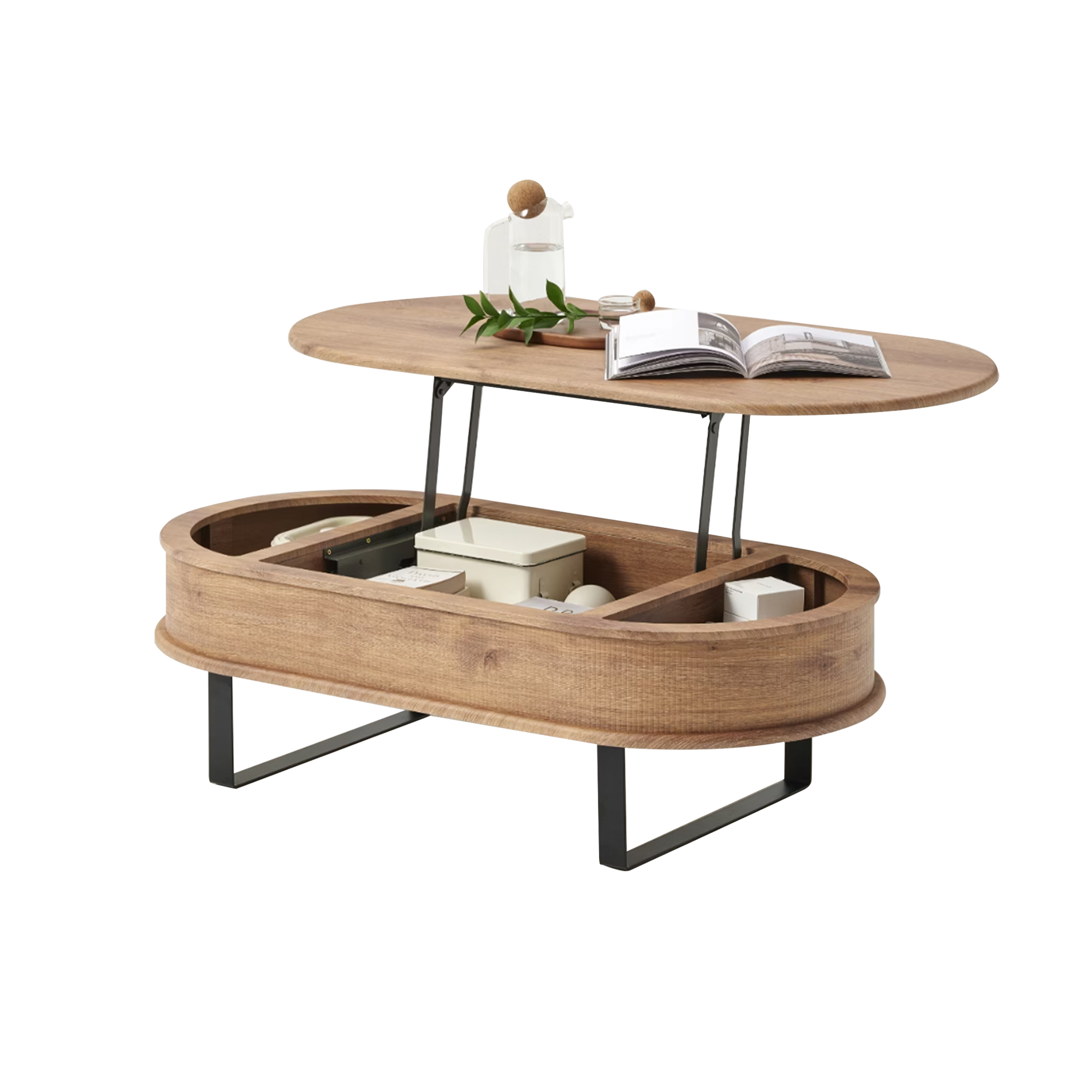 Molly Lift-Up Storage Coffee Table 1.2m - Rich Oak