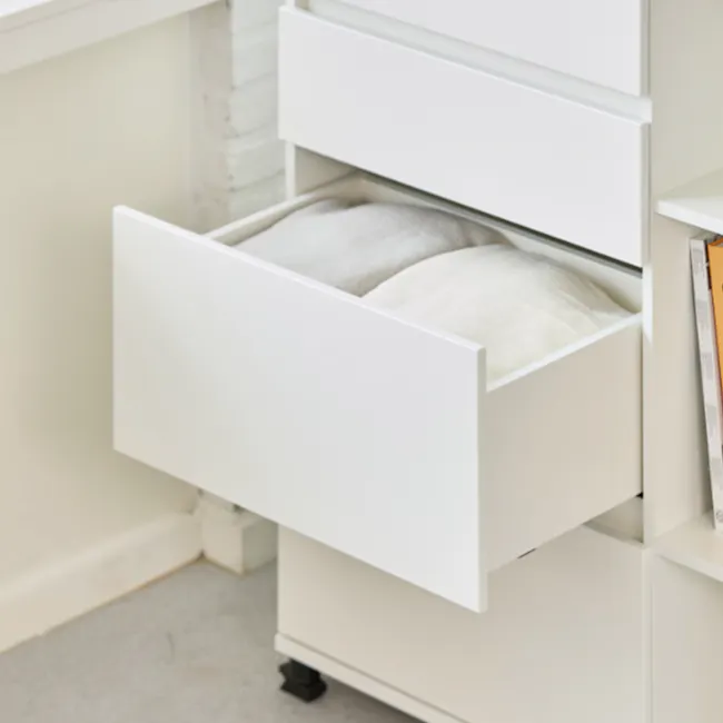 (As-is) Saffron Dressing Table Stand with Open Shelves - 18