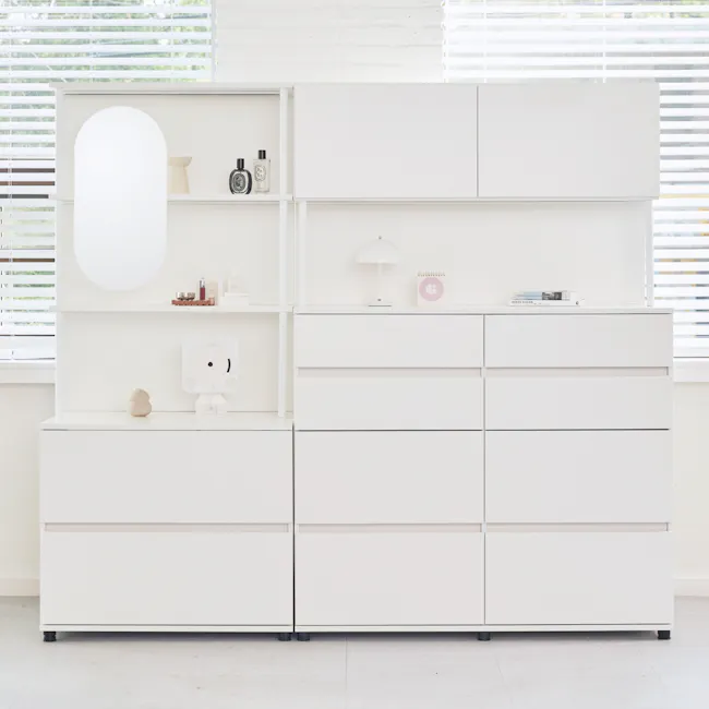 (As-is) Saffron Dressing Table Stand with Open Shelves - 22