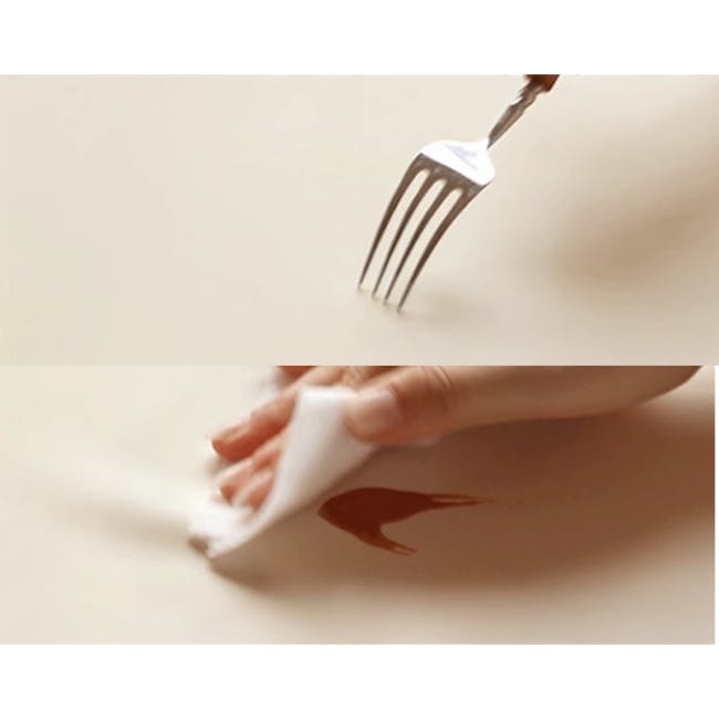 Frank Bench 1.4m - Grey (Faux Leather) - 4 - silverware, fork, metal, prongs, knife, cutting, table, surface, clean, wipe