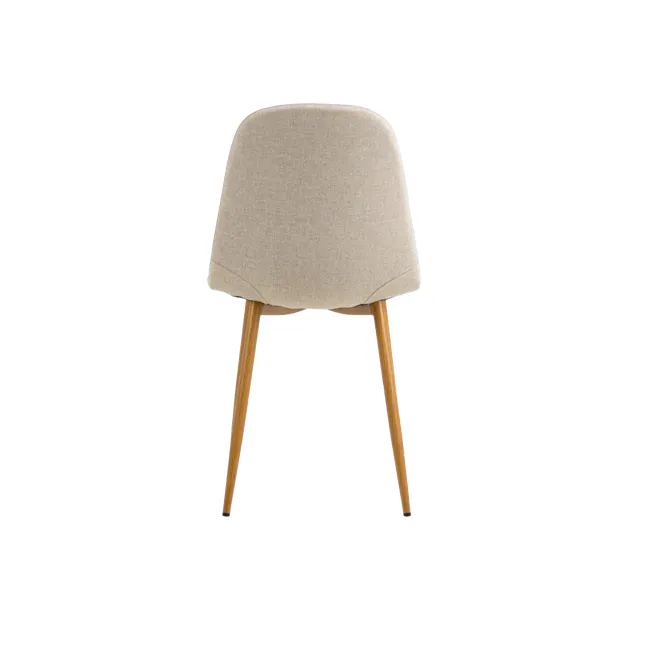 Fynn Dining Chair - Oak, Wheat Beige - 4 - Modern minimalist chair, beige upholstered seat, wooden legs, simple design