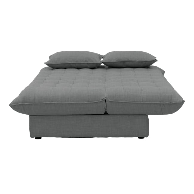 Tessa L-Shaped Storage Sofa Bed - Pewter Grey (Eco Clean Fabric) - 9
