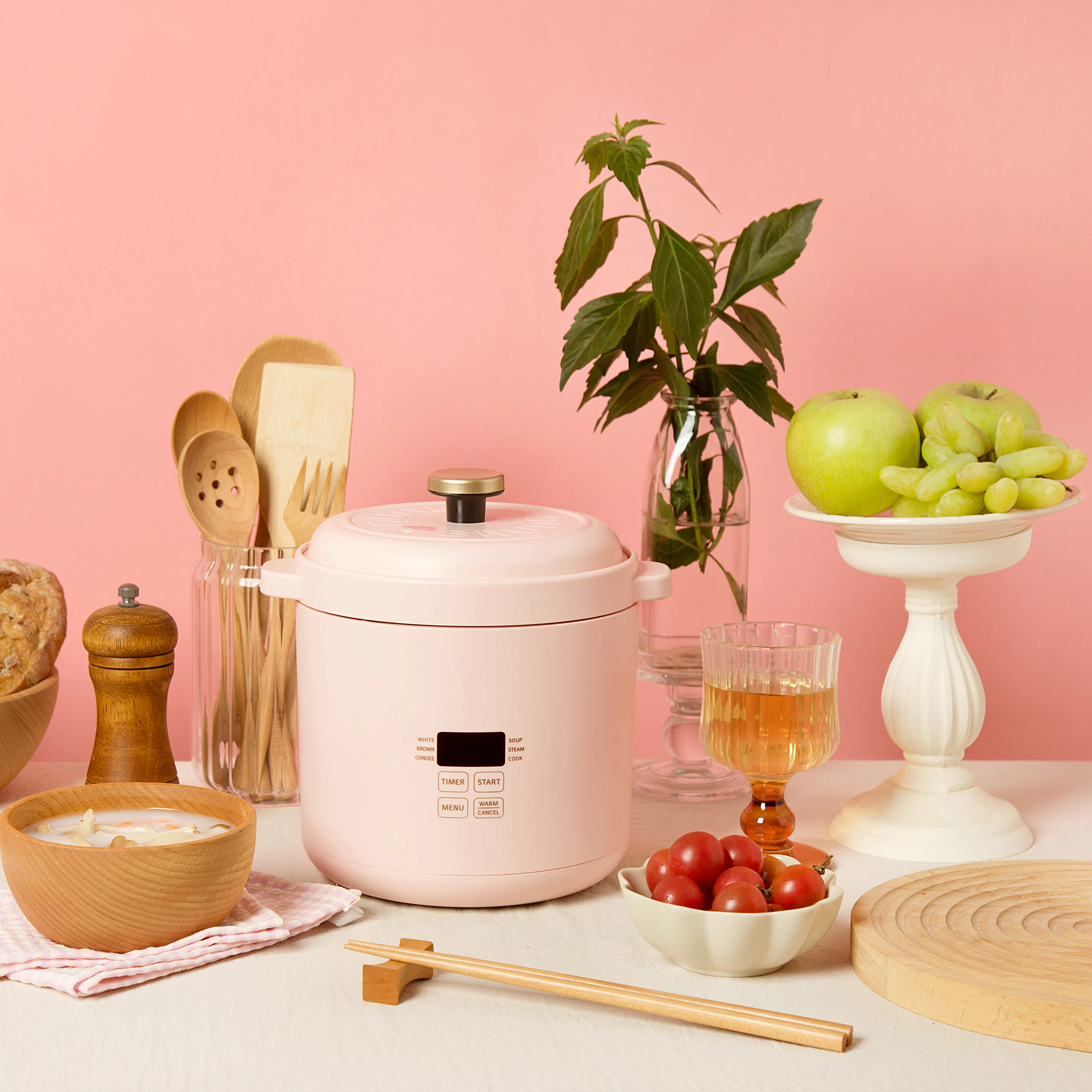 Bruno Mini Rice Cooker - Pink - 7