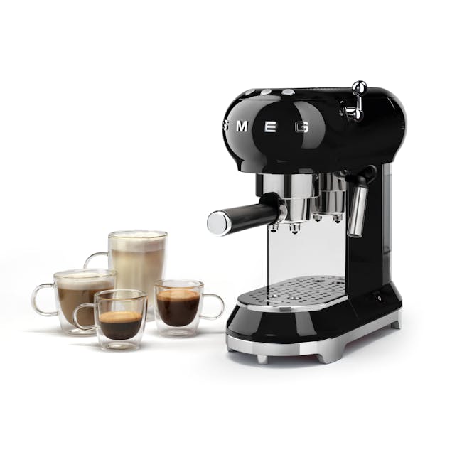 Smeg Espresso Coffee Machine - Black - 1