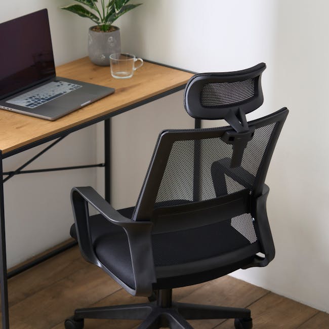 (As-is) Kingsley High Back Mesh Office Chair - Black - 2 - 19