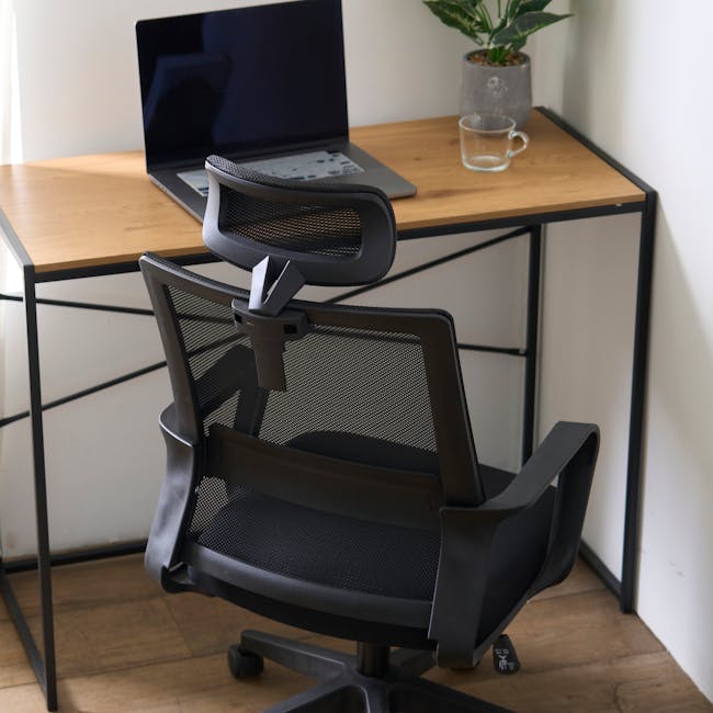 (As-is) Kingsley High Back Mesh Office Chair - Black - 2 - 20