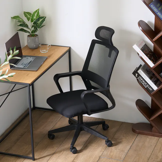 Kingsley High Back Mesh Office Chair - Black - 12