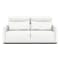 Renzo 3 Seater Sofa with Adjustable Headrest - White (Faux Leather)
