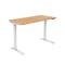 Huxley Adjustable Study Table 1.2m - White, Oak - 0