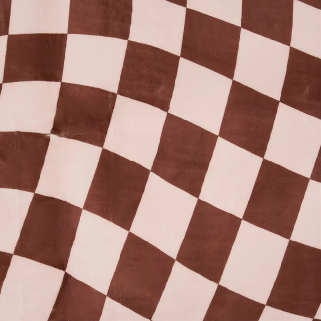 (As-is) Trippy Checkered Low Pile Rug - Brown (3 Sizes) - 1.2m x 1.6m - 9