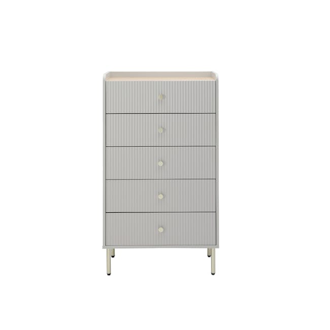 Soula 5 Drawer Chest 0.7m - Grey - 1