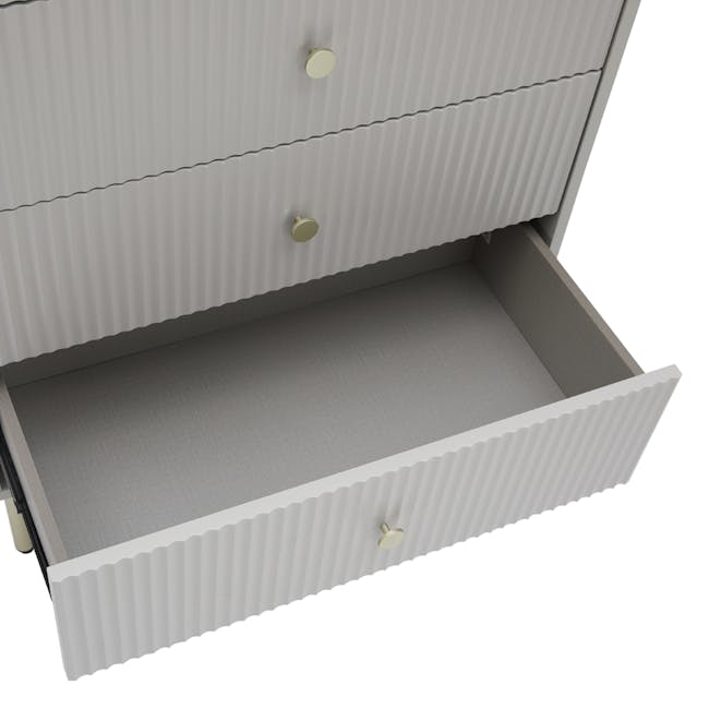 Soula 5 Drawer Chest 0.7m - Grey - 7