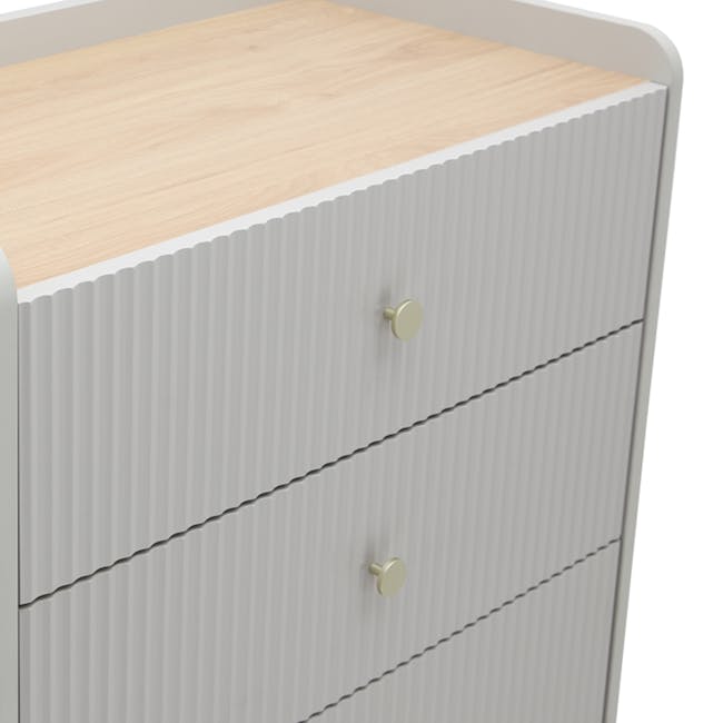 Soula 5 Drawer Chest 0.7m - Grey - 4