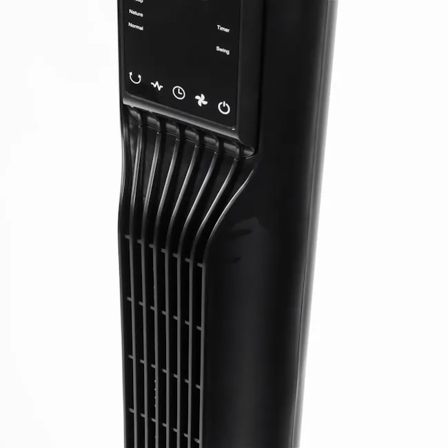 TOYOMI Airy Tower Fan with Remote TW 2103R - Black - 5 - Sleek black air conditioner with digital display, Vertical air