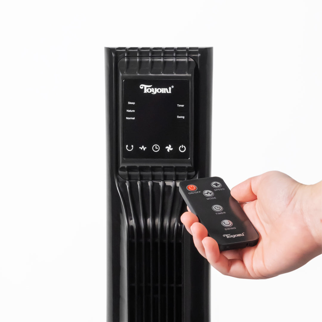TOYOMI Airy Tower Fan with Remote TW 2103R Black, Toyomi HipVan