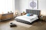 Arianna King Bed in Grey with 2 Hudson Bedside Table - 12