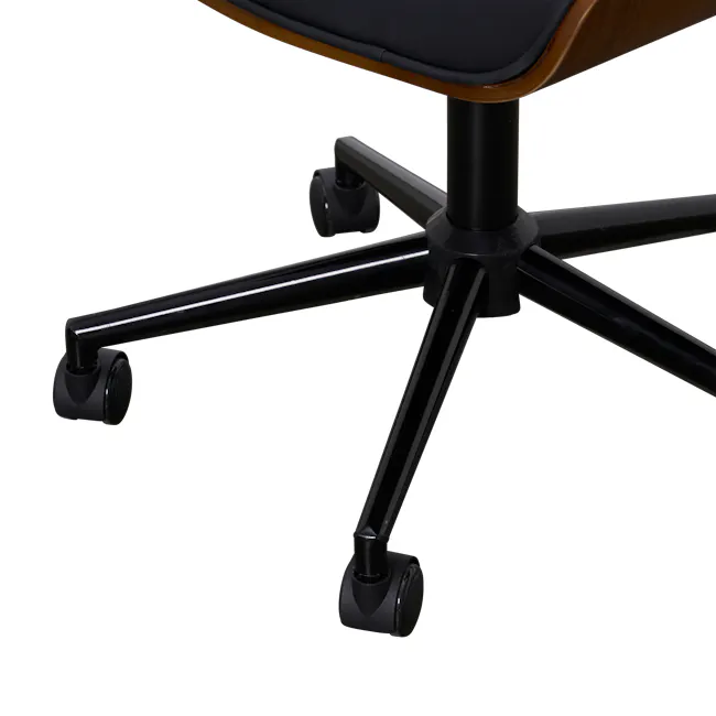 Edson Mid Back Office Chair - Black (Faux Leather) - 12