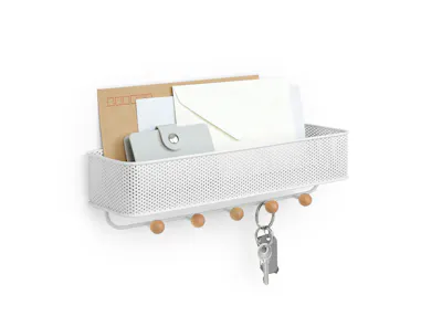 Estique Key Hook & Organiser - White