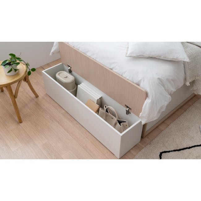 Reyna Super Single Storage Bed with Storage Bench - 7