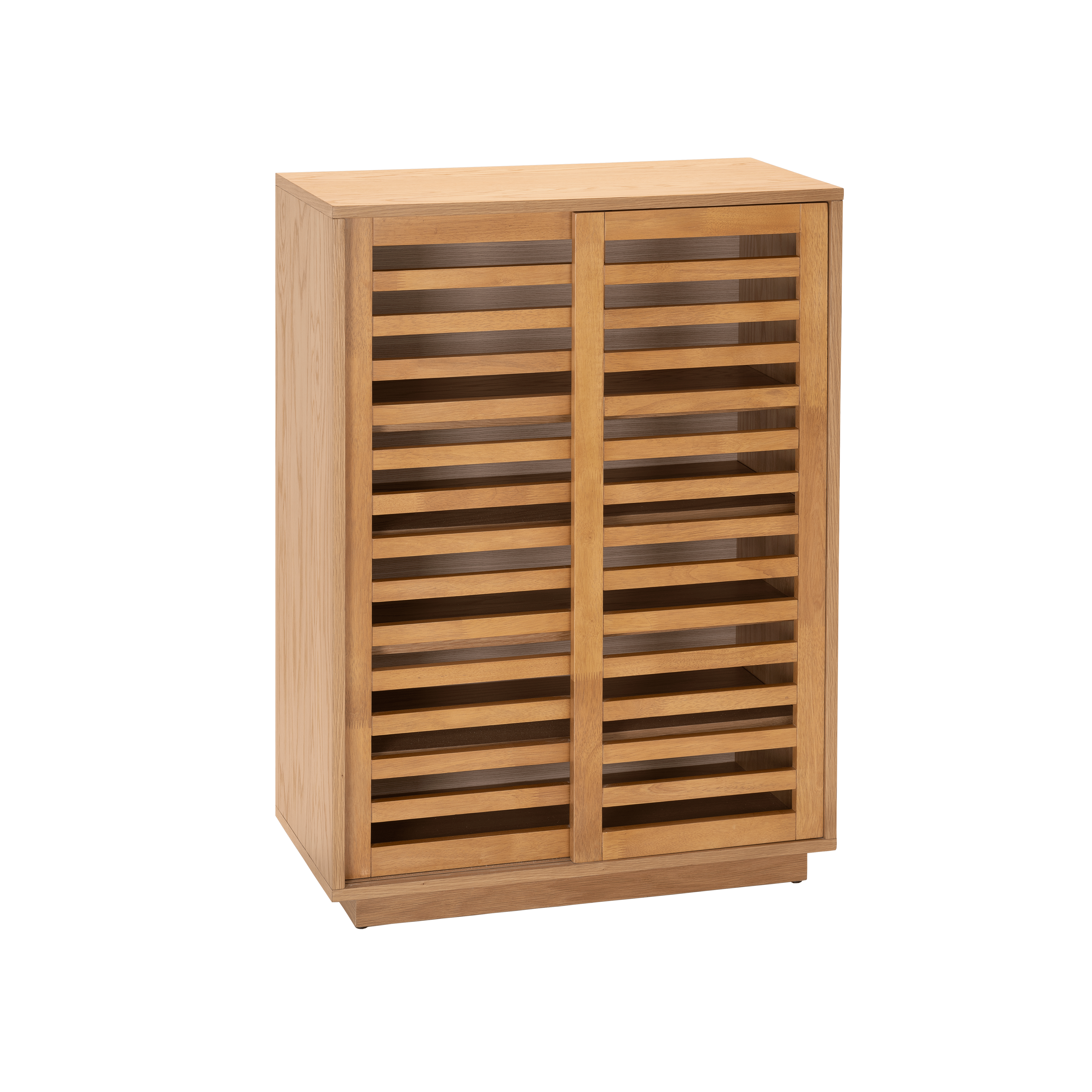 (Sample) Keita Low Shoe Cabinet - Oak