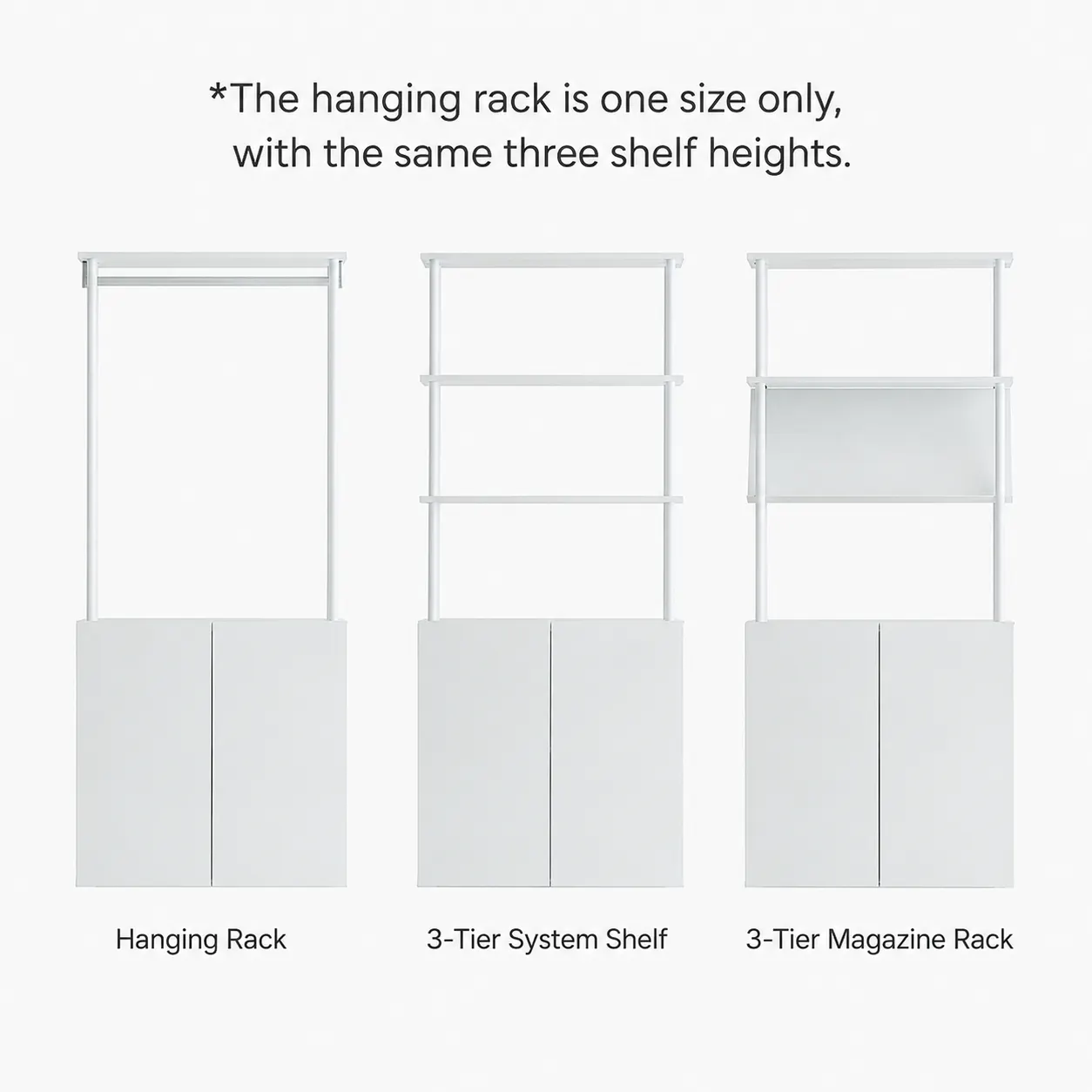 Moni Storage Cabinet with Hanger Rack 0.8m - Black - 15