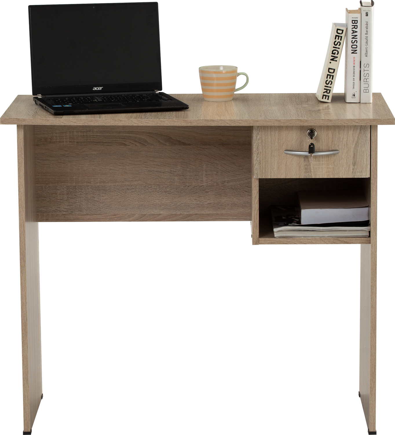 Eric Study Table 0.9m - Oak, HV Basic Study Tables & Office Chairs | HipVan