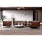Louis 2 Seater Sofa with Louis Armchair - Chocolate (Genuine Cowhide) - 2