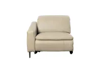 Clyde Left Arm Power Recliner Unit - Ivory (Top Grain Leather)