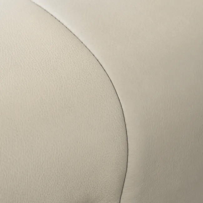 Clyde Left Arm Power Recliner Unit - Ivory (Top Grain Leather) - 12 - Leather texture, smooth surface, subtle patterns